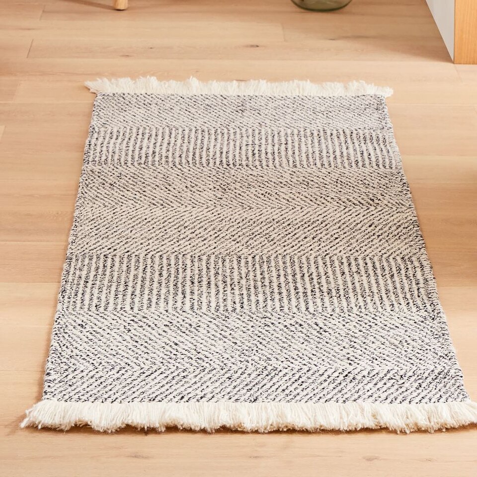 Tweed Flatweave Dhurrie Rug West Elm UK
